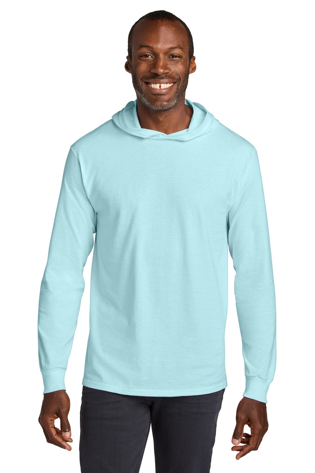 Jerzees Classics Unisex Cotton Long Sleeve Hooded T-Shirt 363LH
