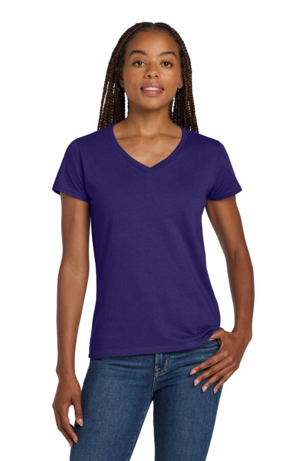 Gildan ®  Women's Heavy Cotton   100% Cotton V-Neck T-Shirt. 5V00L