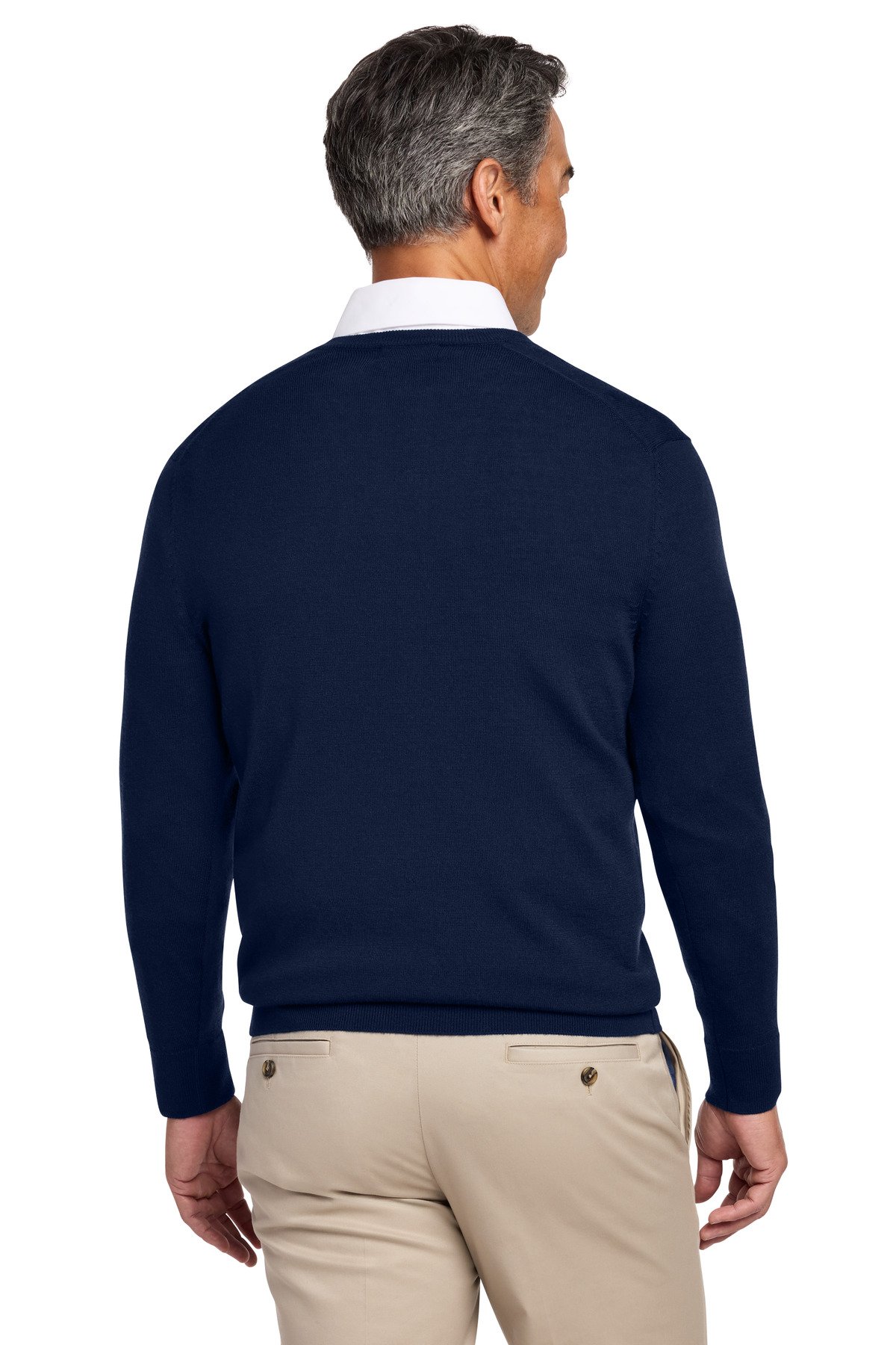 Brooks Brothers ® Washable Merino V-Neck Sweater BB18410 - Image 2