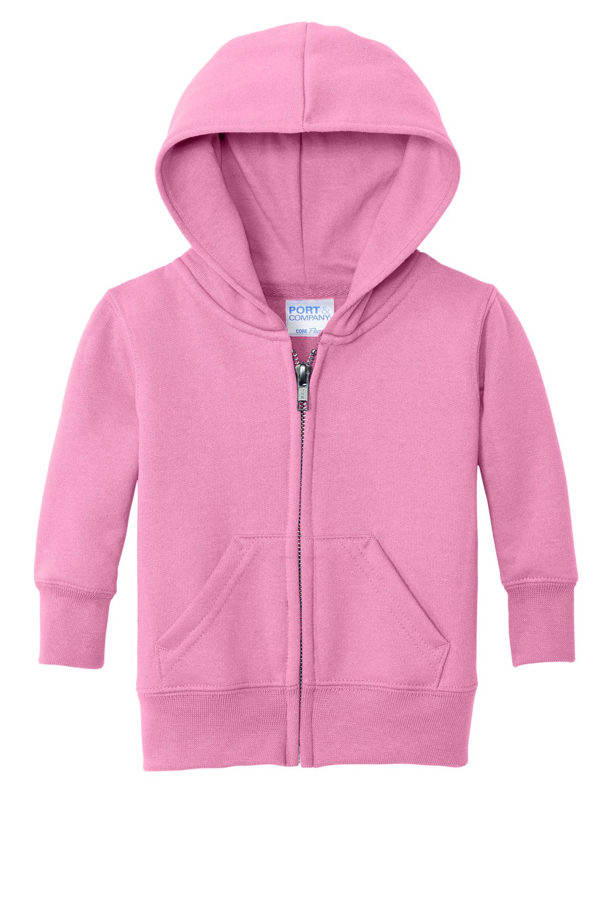 Port & Co Infant Core Fleece Full-Zip Hooded Sweatshirt. CAR78IZH - Image 3
