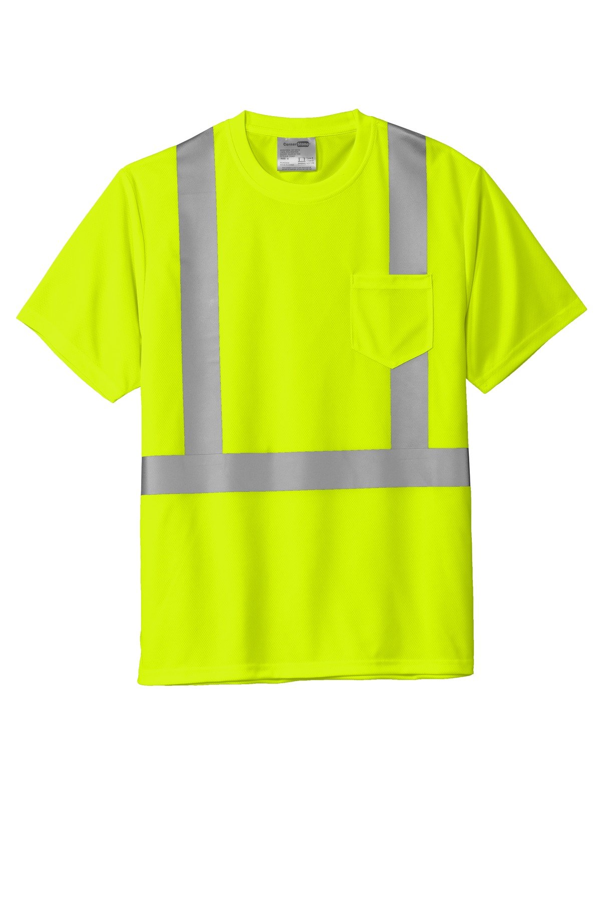 CornerStone ® ANSI 107 Class 2 Mesh Tee. CS200 - Image 3