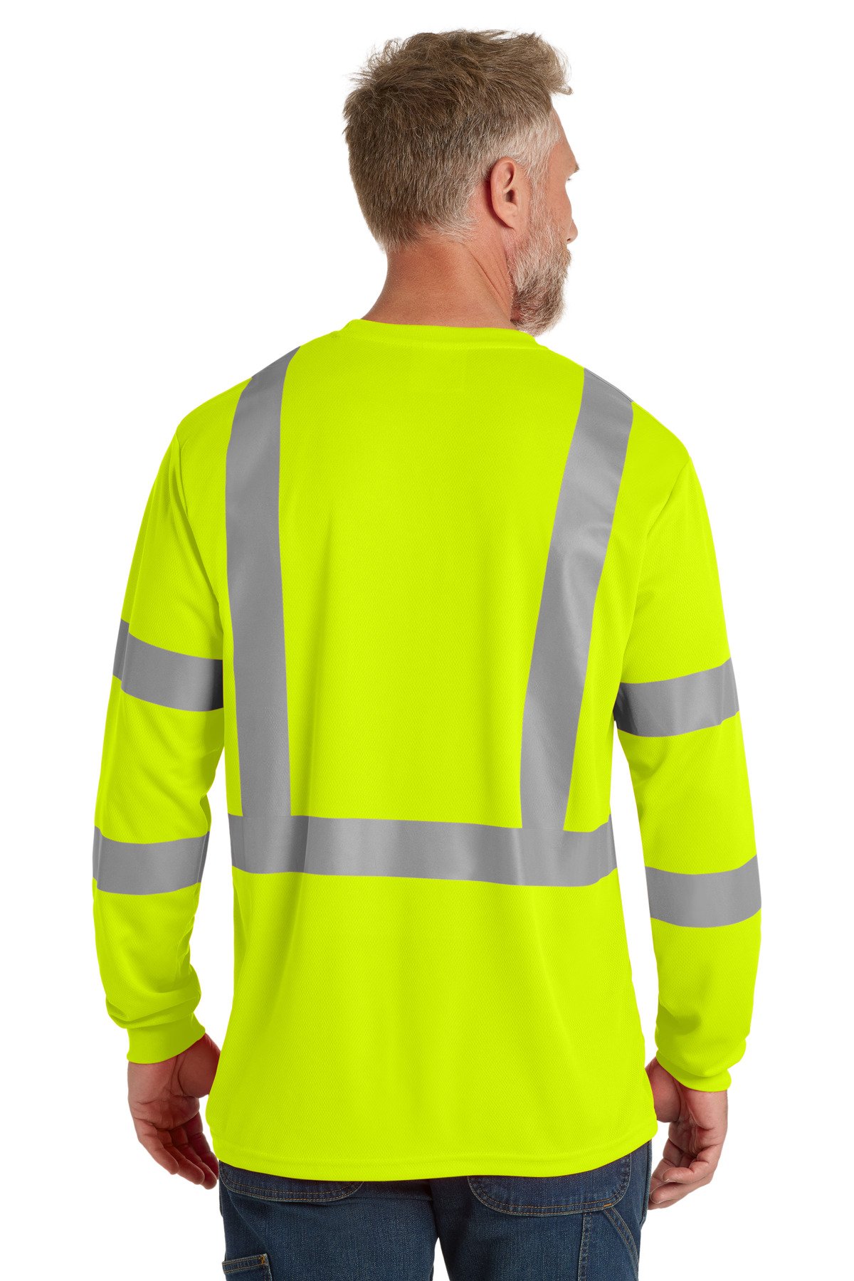CornerStone ® ANSI 107 Class 3 Mesh Long Sleeve Tee. CS203 - Image 2