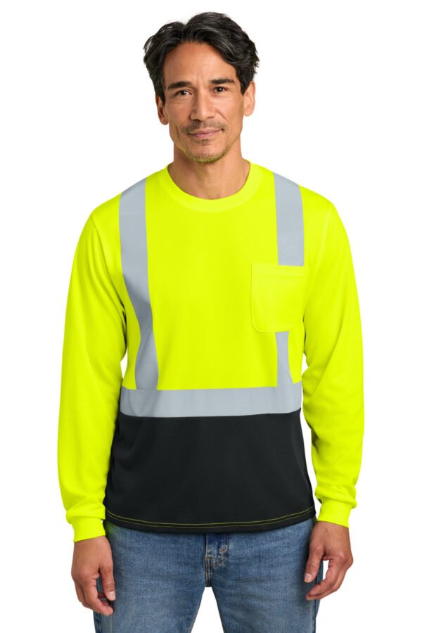 CornerStone ® ANSI 107 Class 2 Long Sleeve Mesh Blocked Tee CS207