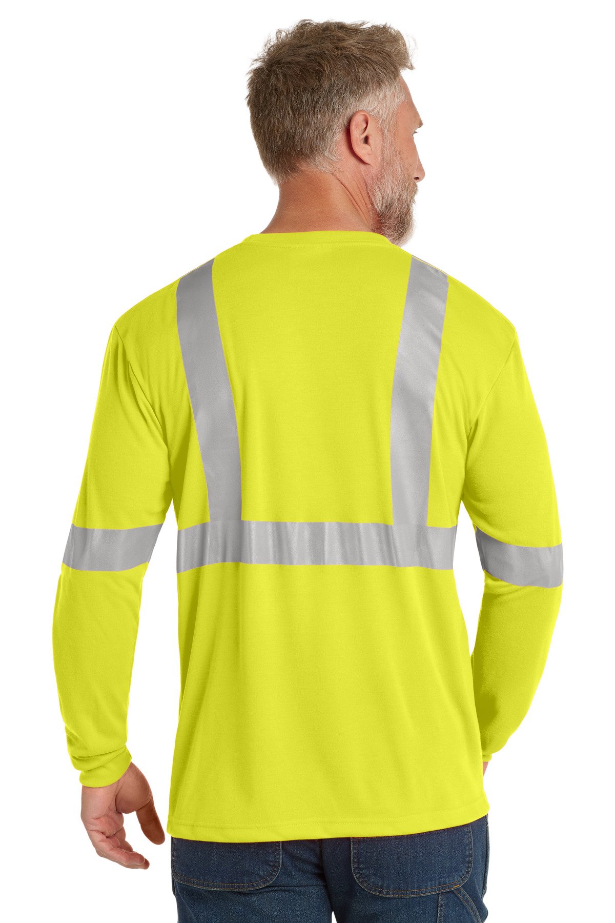 CornerStone ® ANSI 107 Class 2 Long Sleeve Safety T-Shirt. CS401LS - Image 2