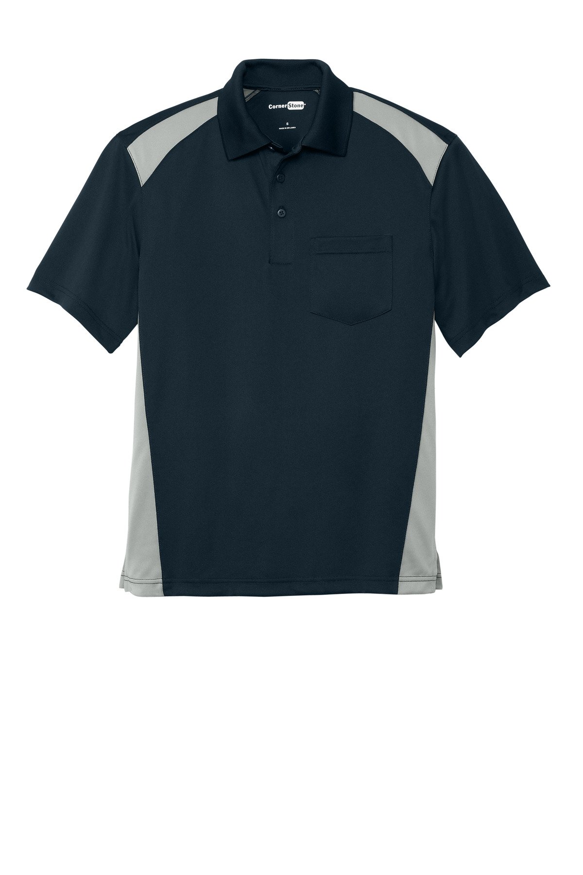 CornerStone ® Select Snag-Proof Two Way Colorblock Pocket Polo. CS416 - Image 3