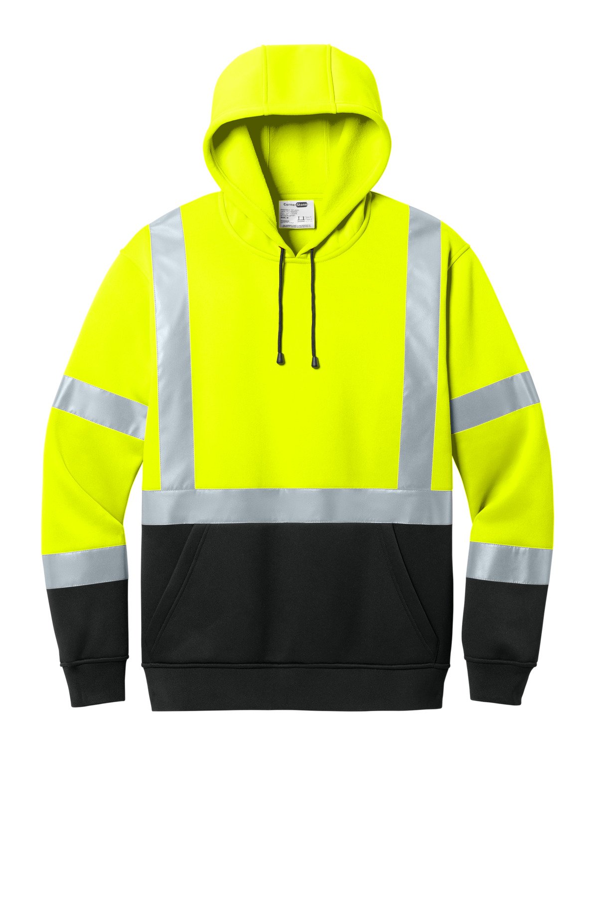 CornerStone ® ANSI 107 Class 3 Heavy-Duty Fleece Pullover Hoodie CSF301 - Image 3