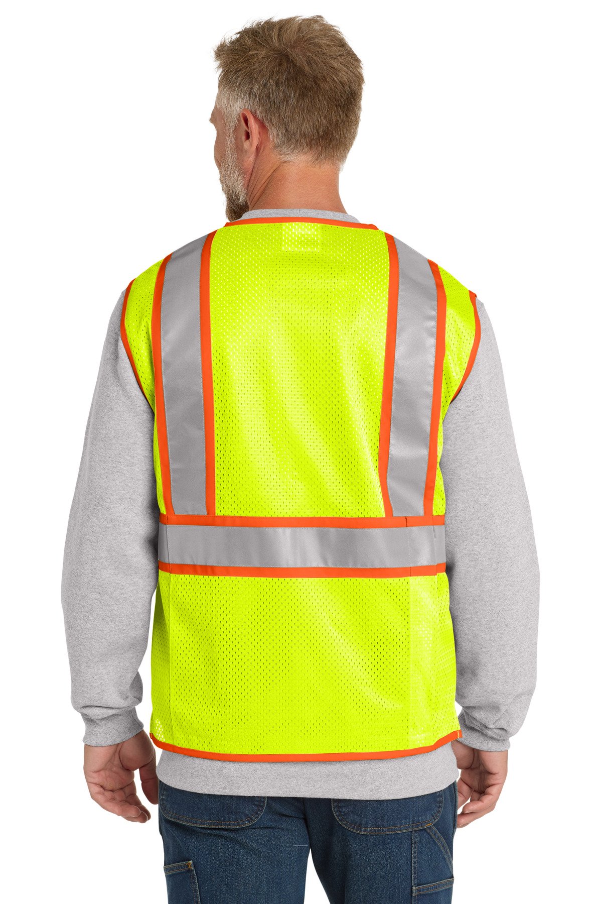 CornerStone ® ANSI 107 Class 2 Surveyor Zippered Two-Tone Vest. CSV105 - Image 2