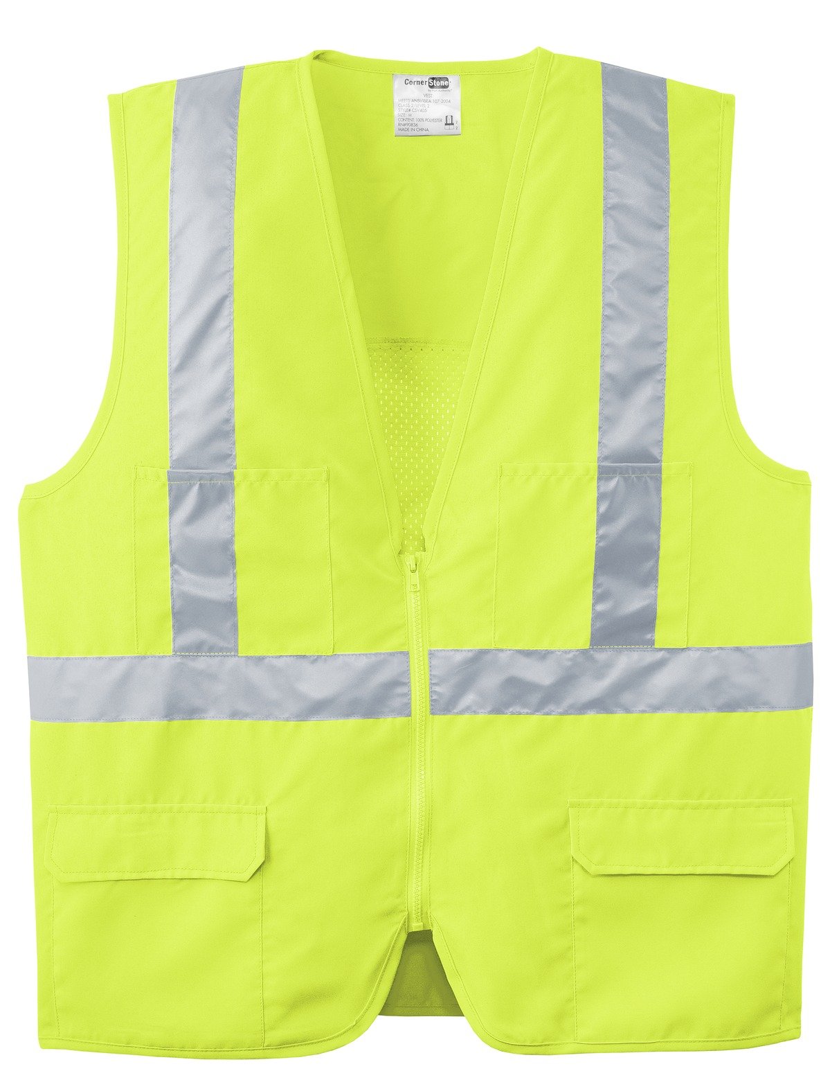 CornerStone ® - ANSI 107 Class 2 Mesh Back Safety Vest. CSV405 - Image 3