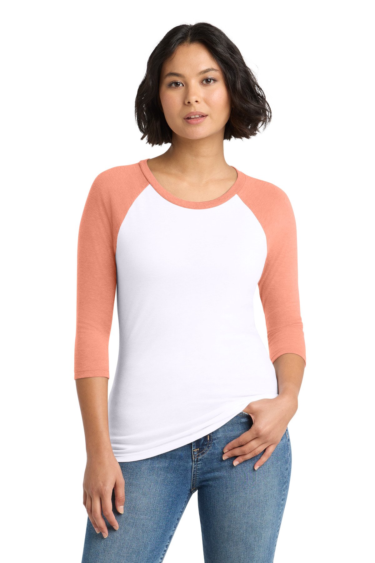 District ® Women's Perfect Tri ® 3/4-Sleeve Raglan. DM136L