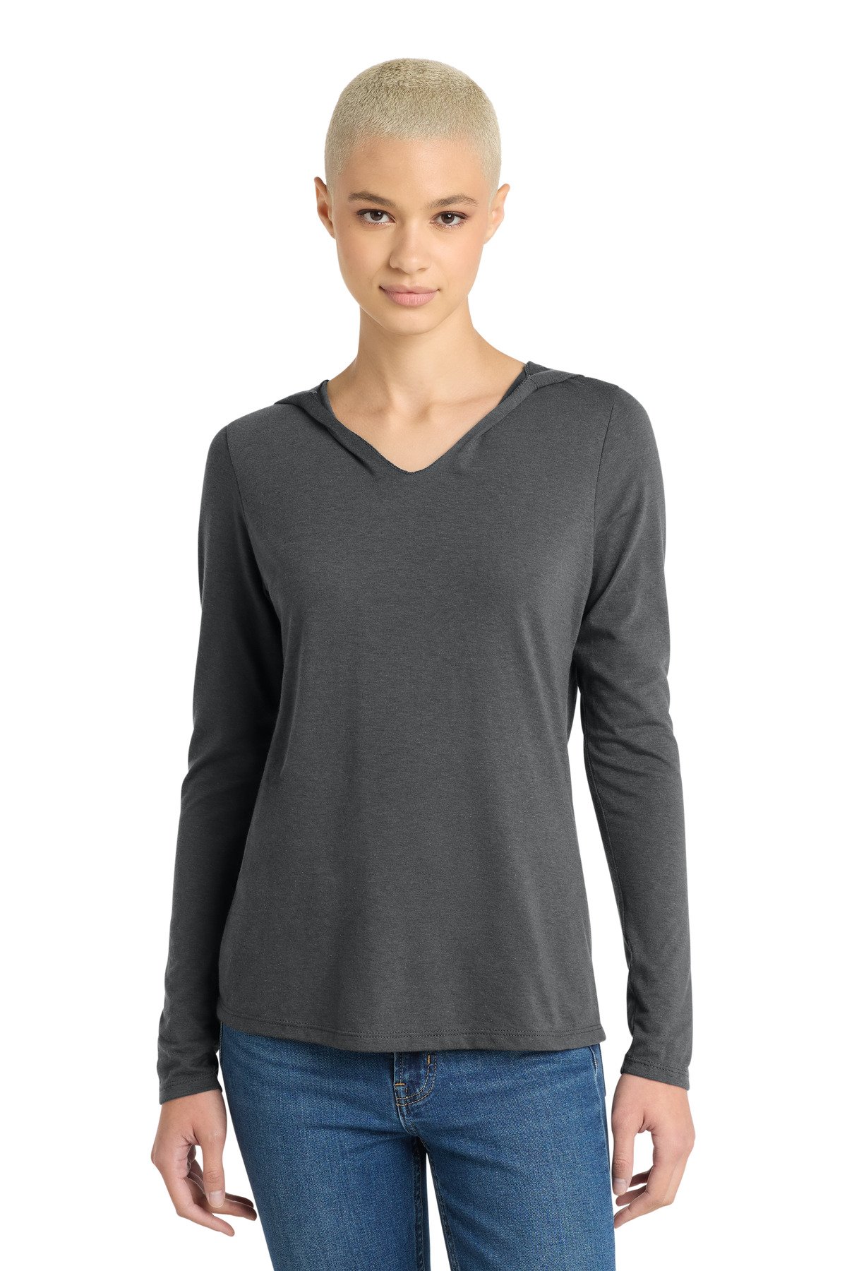 District ® Women's Perfect Tri ® Long Sleeve Hoodie. DM139L