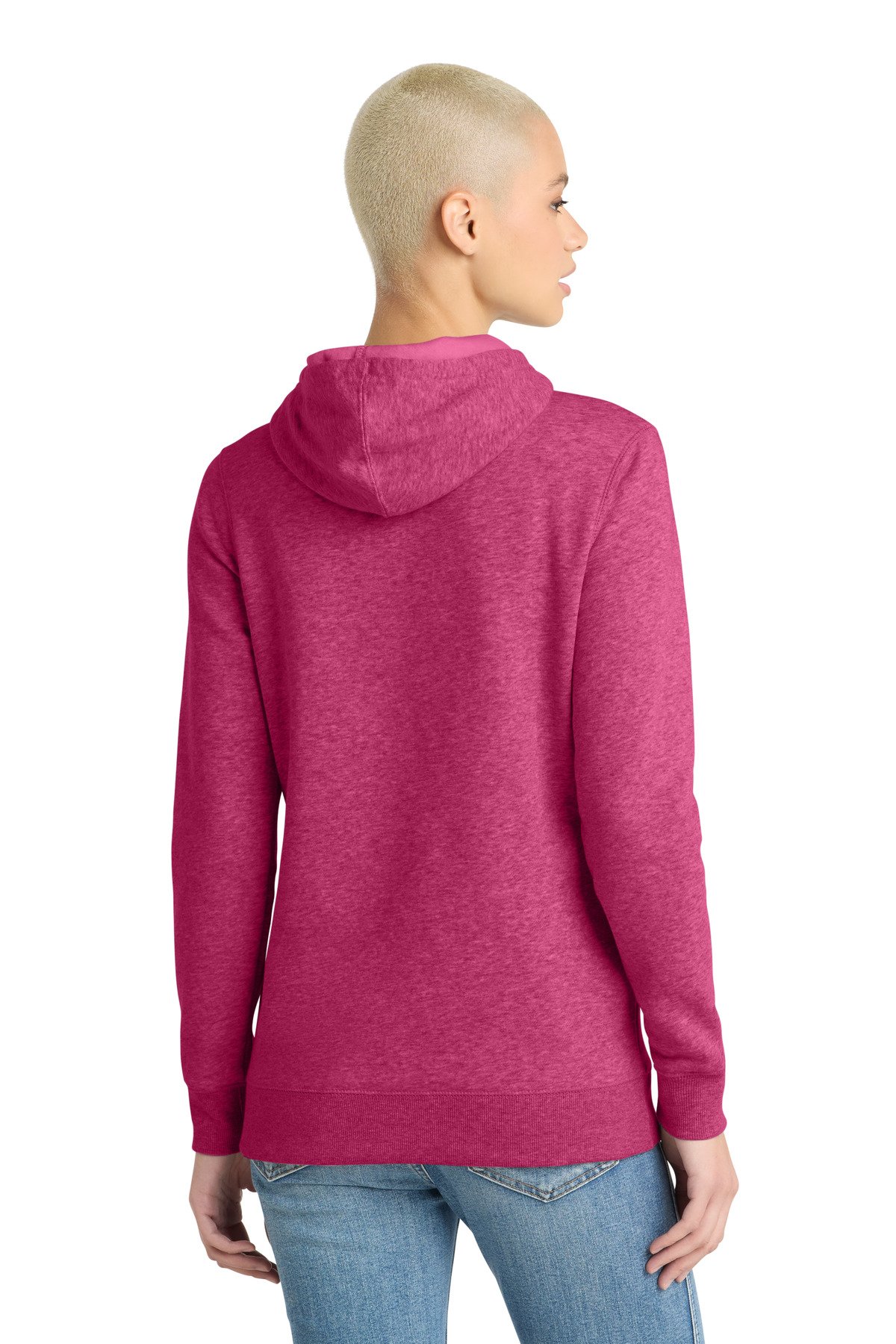 District ® Women's Lightweight Fleece Hoodie. DM493 - Image 2