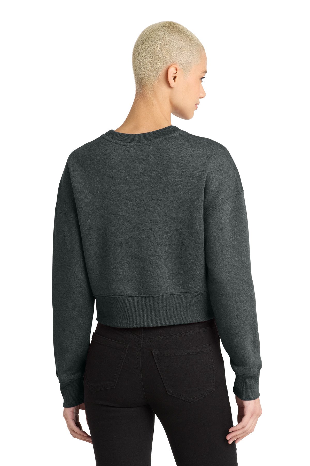 District ® Women's Perfect Weight ® Fleece Cropped Crew DT1105 - Image 2