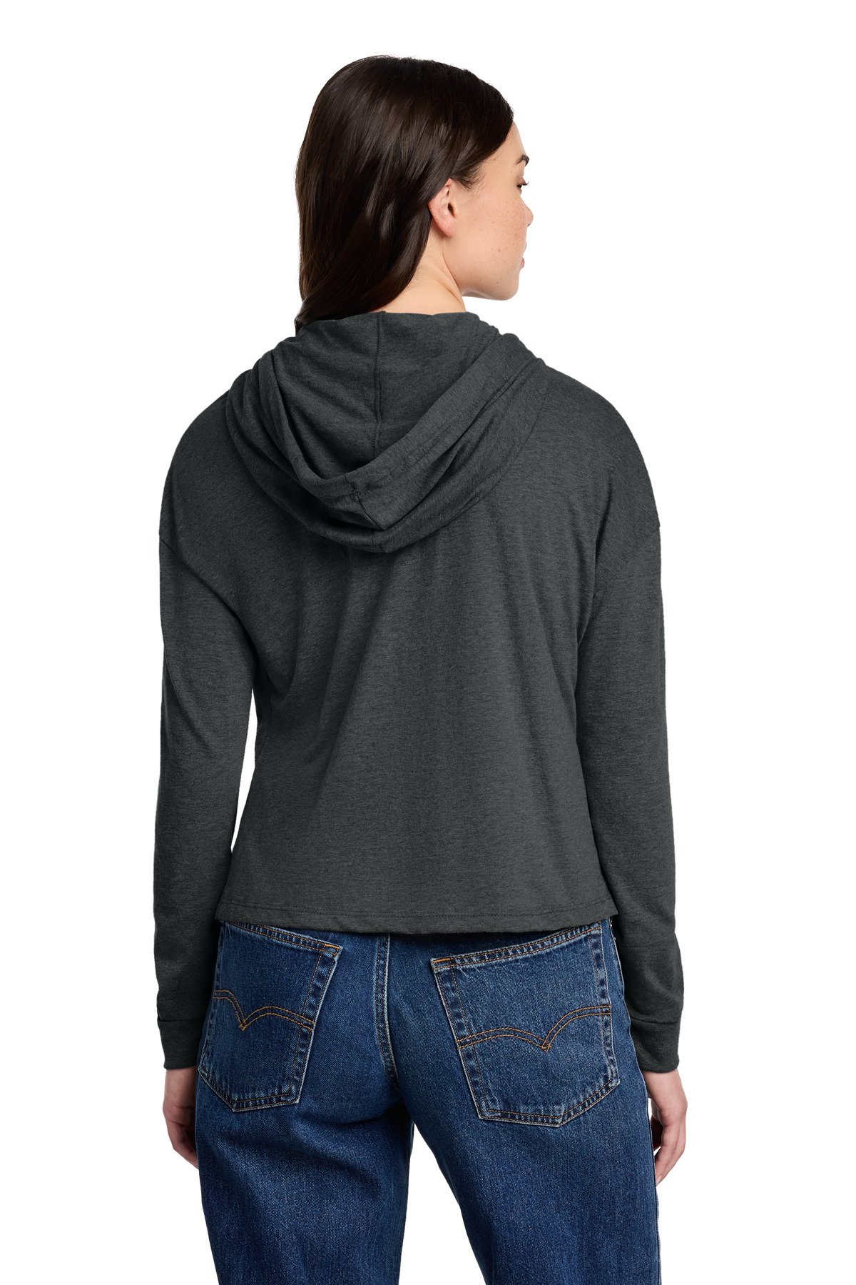 District ® Women's Perfect Tri ® Midi Long Sleeve Hoodie DT1390L - Image 2
