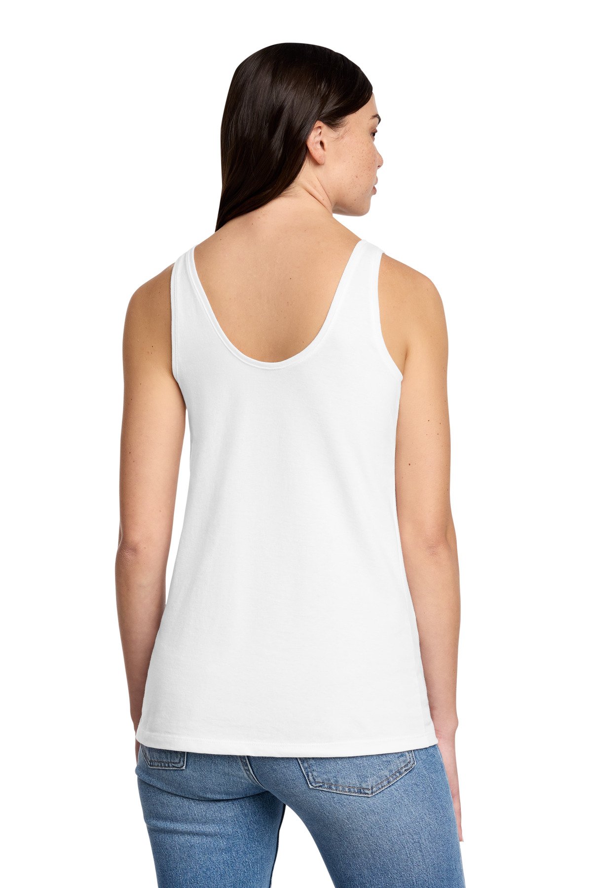District ® Women's Perfect Blend ® CVC V-Neck Tank DT154 - Image 2