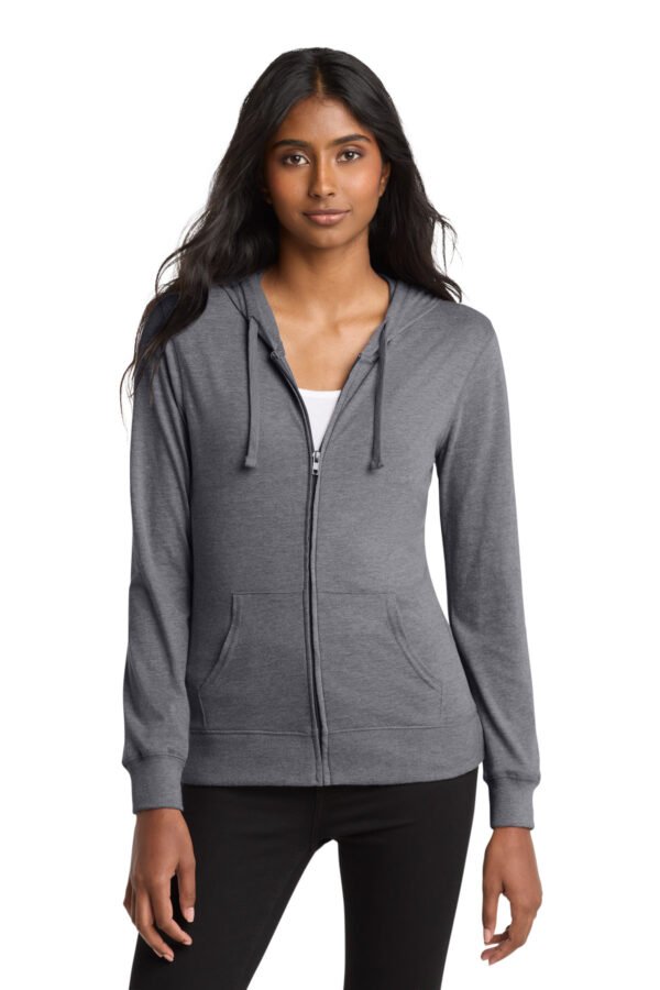 District ®  Women's Fitted Jersey Full-Zip Hoodie. DT2100