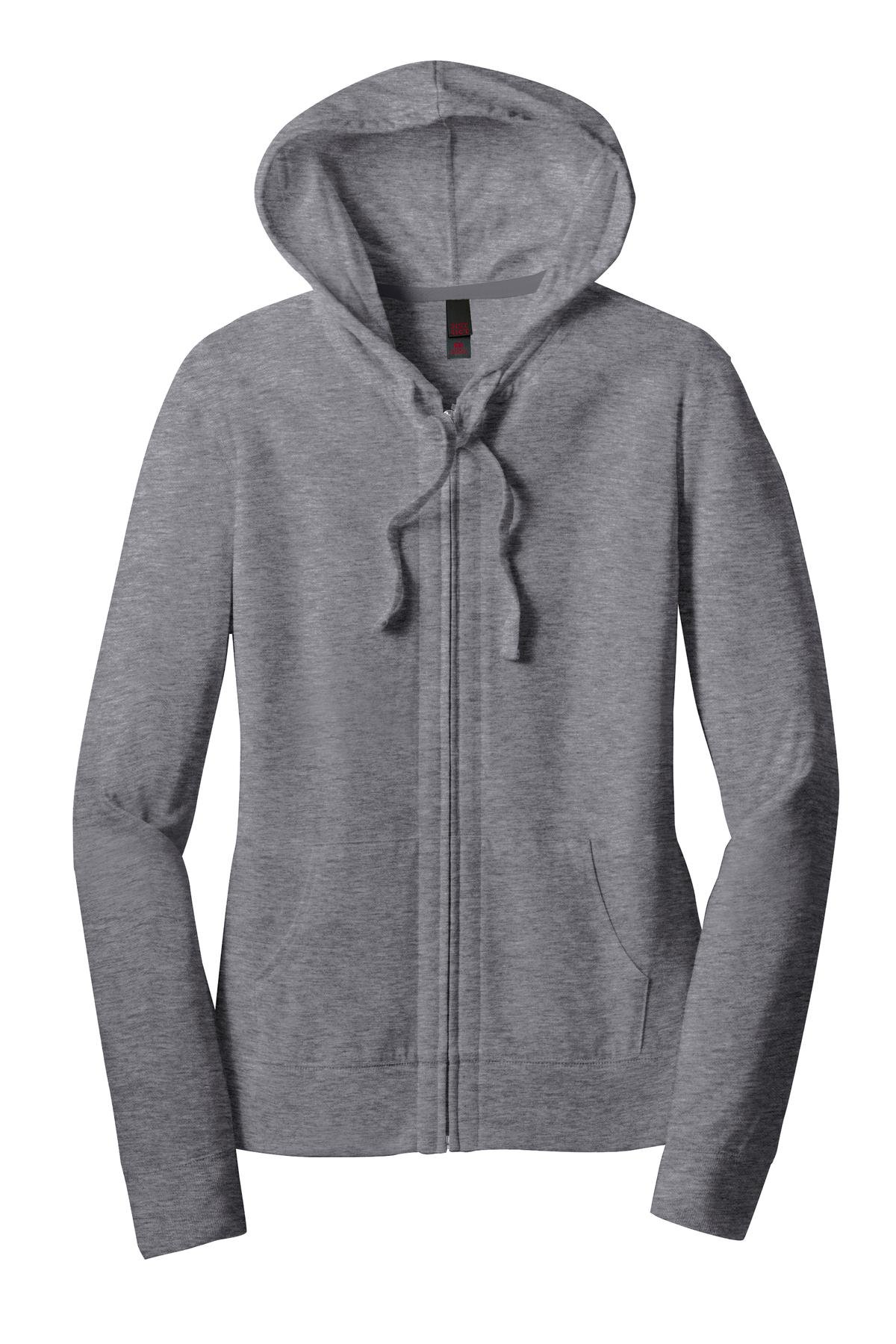 District ® Women's Fitted Jersey Full-Zip Hoodie. DT2100 - Image 3