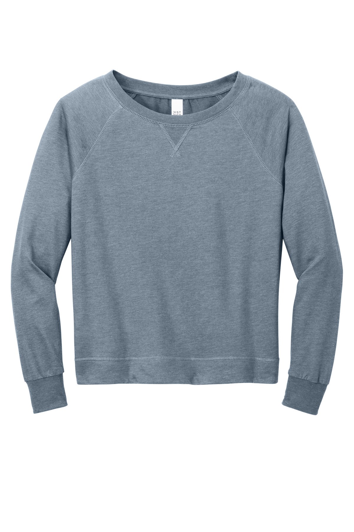 District ® Women's Featherweight French Terry Long Sleeve Crewneck DT672 - Image 3