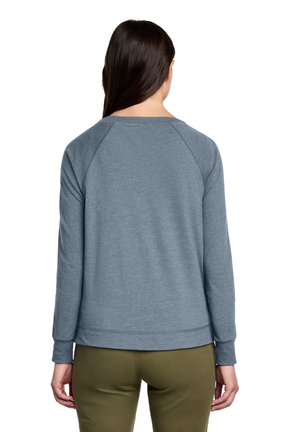District ® Women's Featherweight French Terry Long Sleeve Crewneck DT672 - Image 2