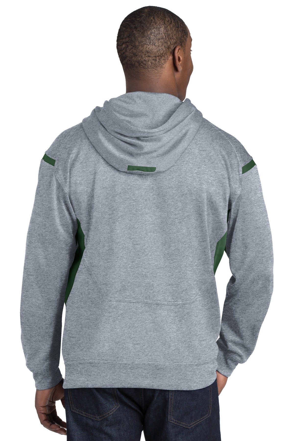 DISCONTINUED Sport-Tek ® Tall Tech Fleece Colorblock Hooded Sweatshirt. TST246 - Image 2