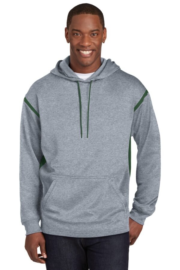 DISCONTINUED Sport-Tek ® Tall Tech Fleece Colorblock Hooded Sweatshirt. TST246