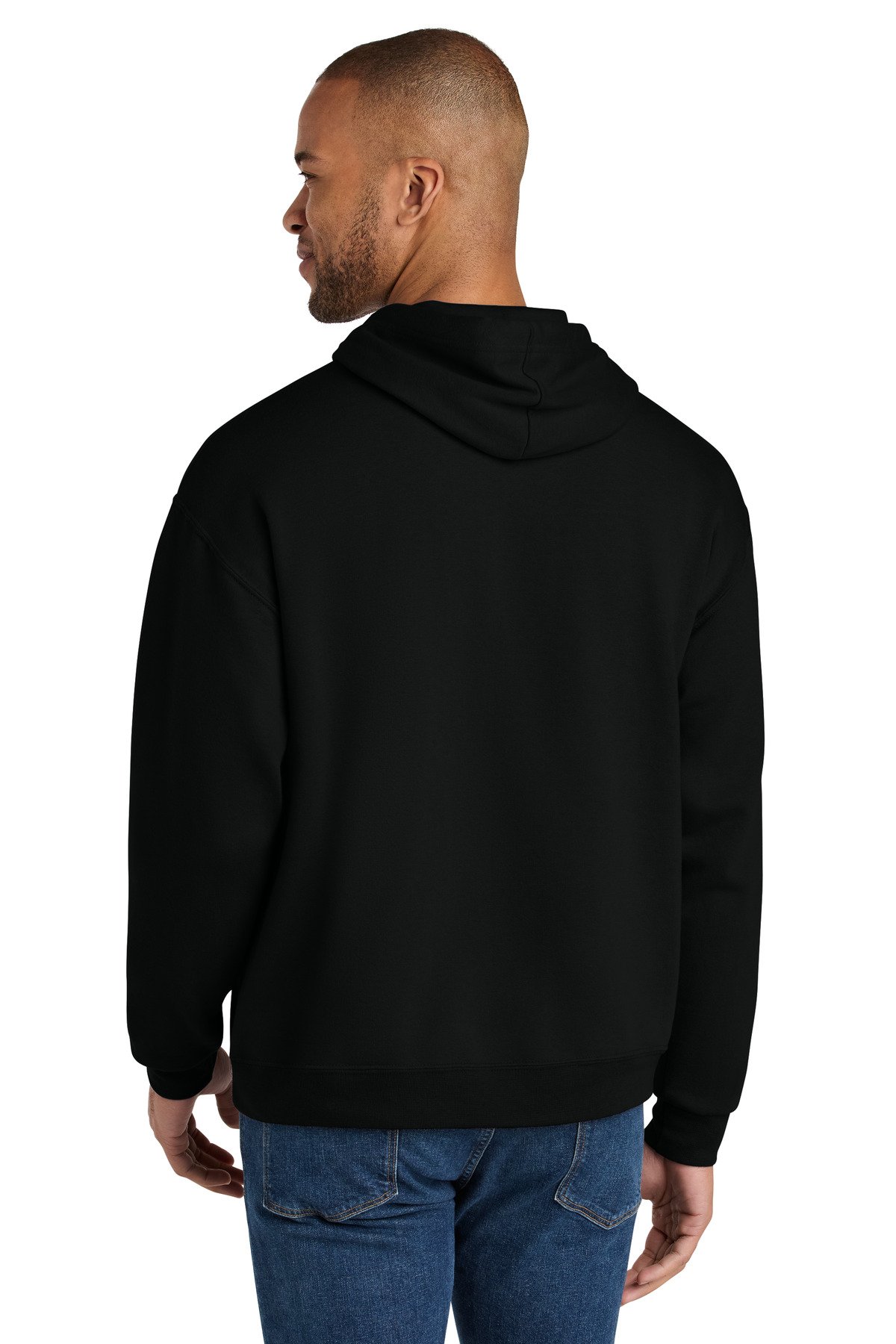Jerzees Ultimate Unisex CVC Ring Spun Hooded Sweatshirt IC49M - Image 2