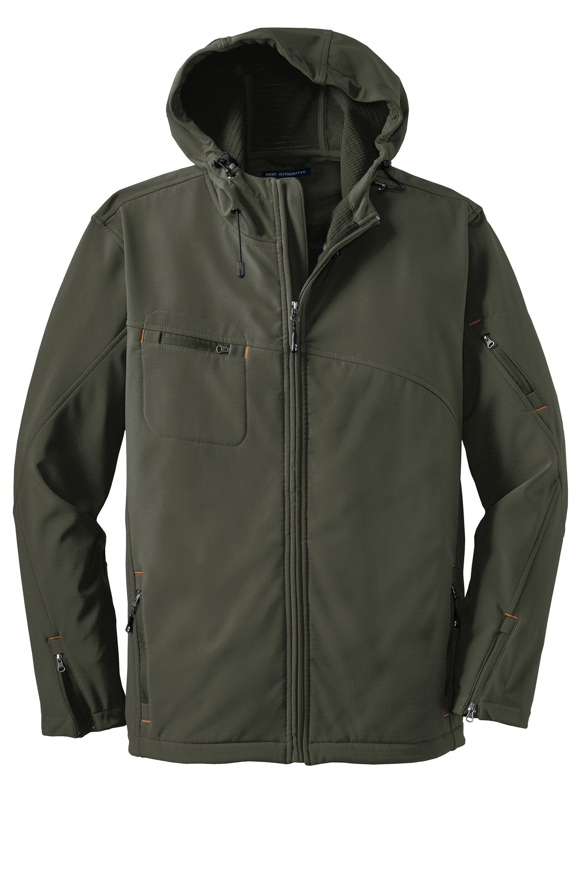 Port Authority ® Textured Hooded Soft Shell Jacket. J706 - Image 3