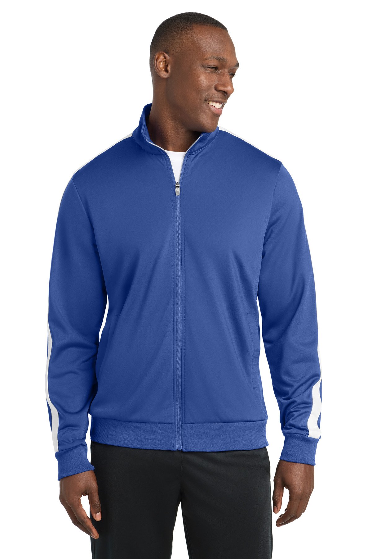 Sport-Tek ® Tricot Sleeve Stripe Track Jacket. JST94