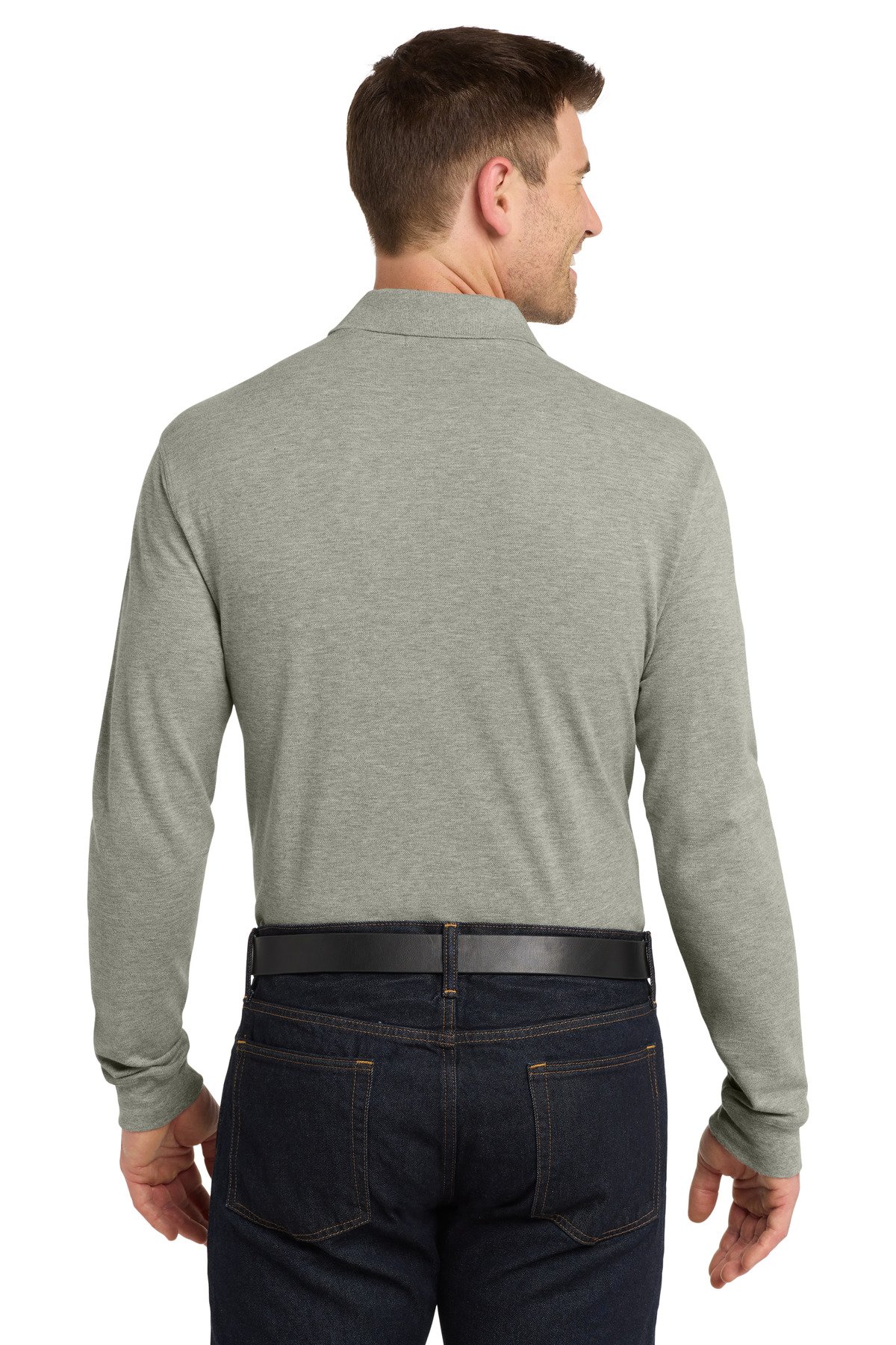 Port Authority ® EZCotton ® Long Sleeve Polo. K8000LS - Image 2
