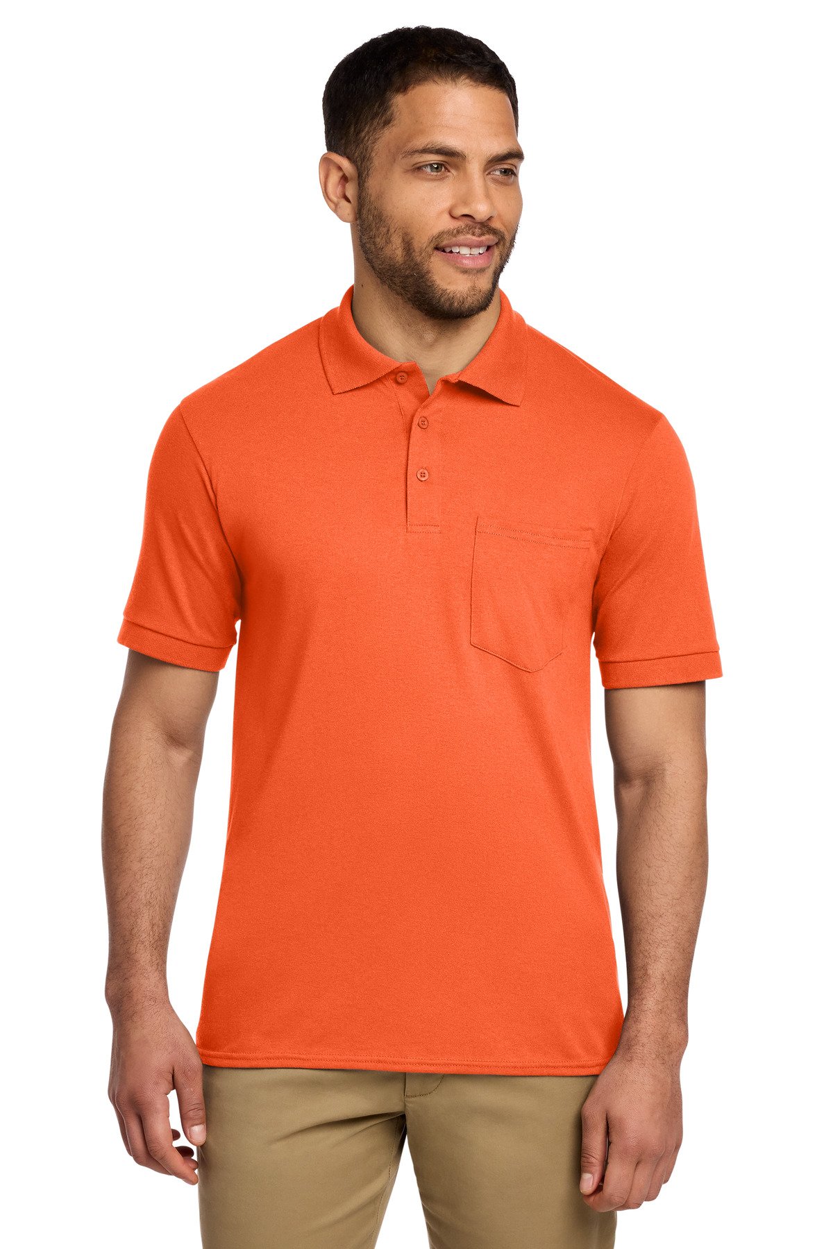 Port & Co Core Blend Jersey Knit Pocket Polo. KP55P