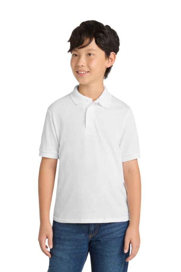 Port & Co Youth Core Blend Jersey Knit Polo. KP55Y