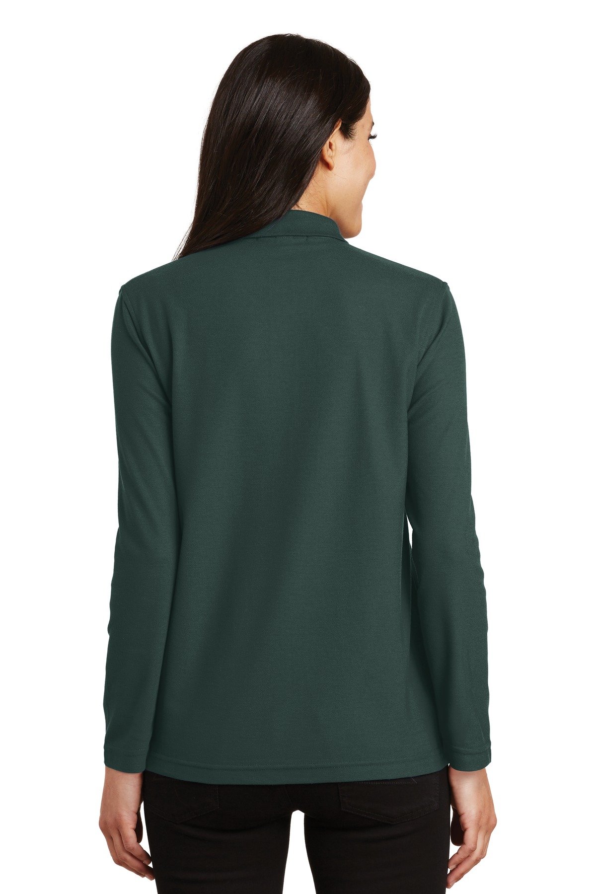 Port Authority ® Women's Silk Touch Long Sleeve Polo. L500LS - Image 2