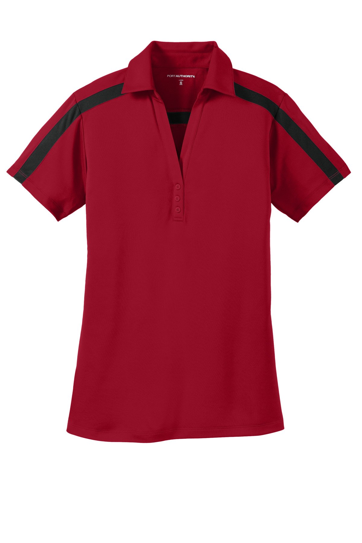 Port Authority ® Women's Silk Touch Performance Colorblock Stripe Polo. L547 - Image 3
