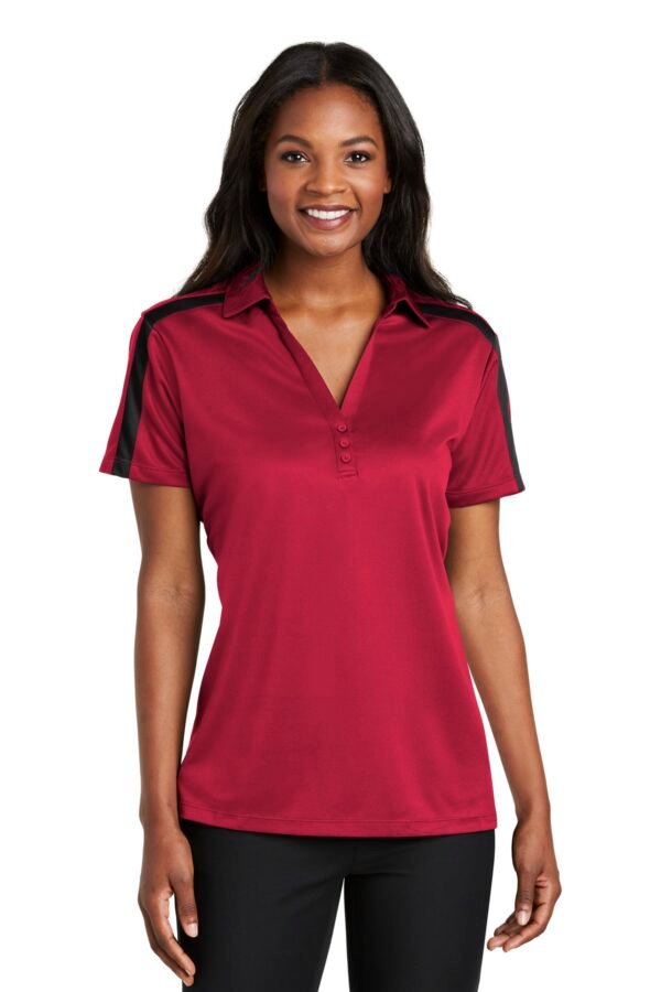 Port Authority ® Women's Silk Touch Performance Colorblock Stripe Polo. L547