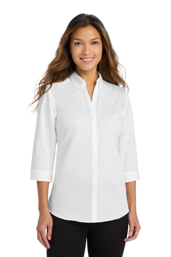 Port Authority ® Women's 3/4-Sleeve SuperPro Twill Shirt. L665
