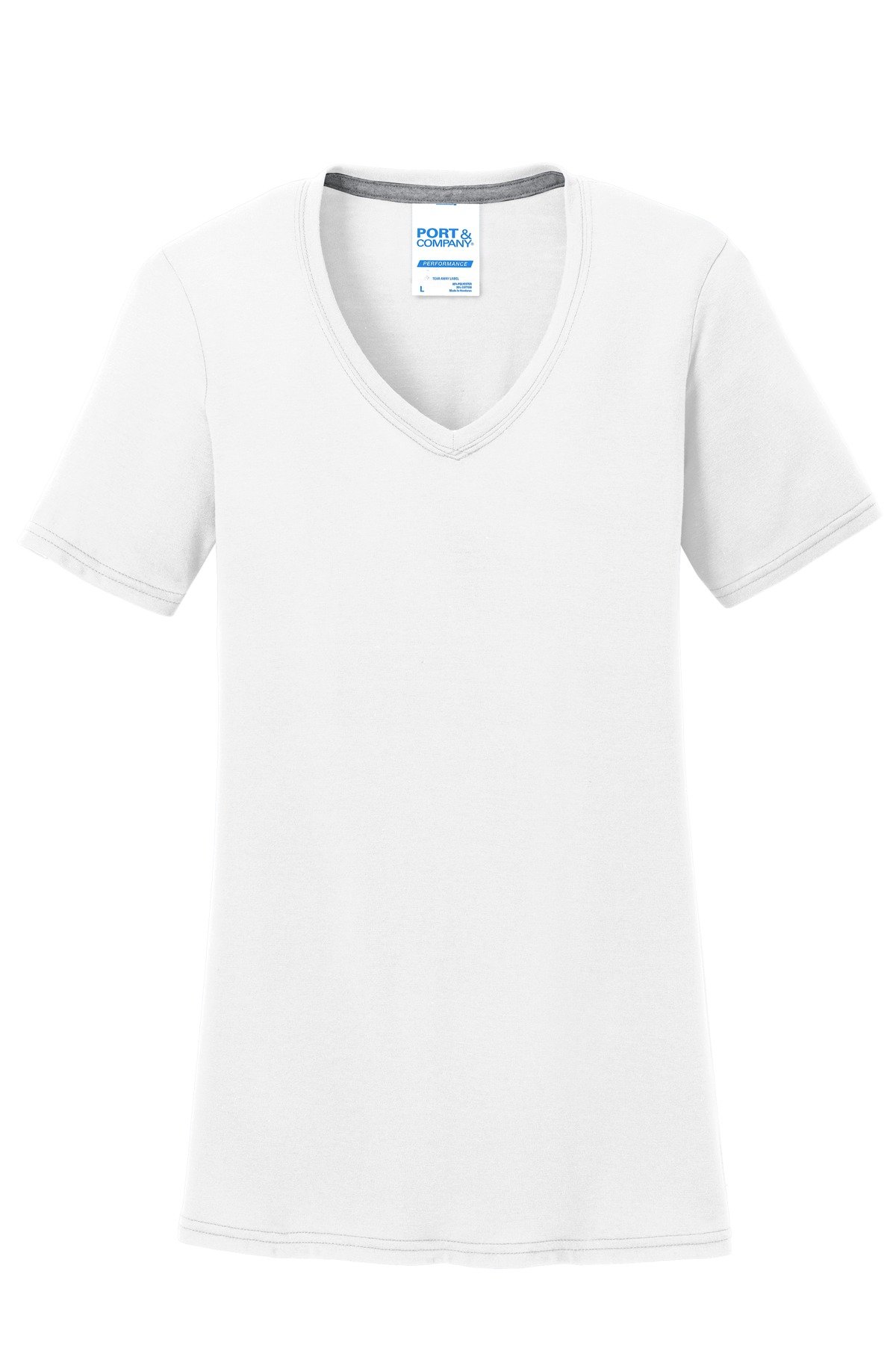 Port & Co Women's Performance Blend V-Neck Tee. LPC381V - Image 3