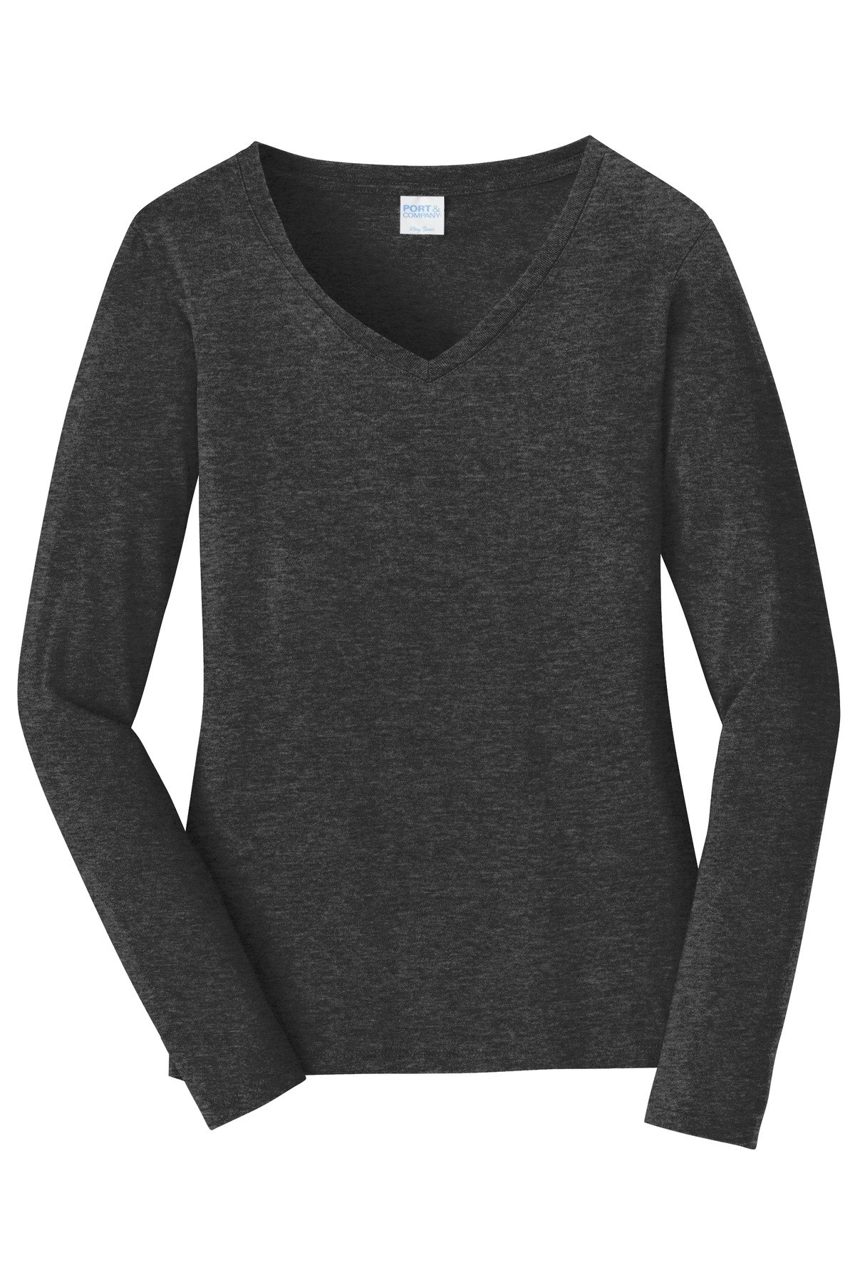 Port & Co Women's Long Sleeve Fan Favorite V-Neck Tee. LPC450VLS - Image 3
