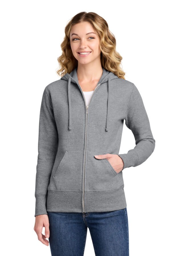 Port & Co Women's Core Fleece Full-Zip Hooded Sweatshirt. LPC78ZH