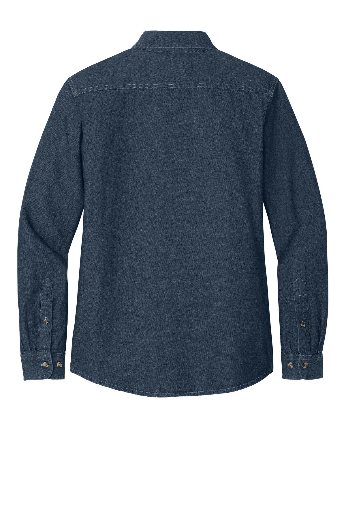 Port & Co Women's Long Sleeve Value Denim Shirt. LSP10 - Image 4
