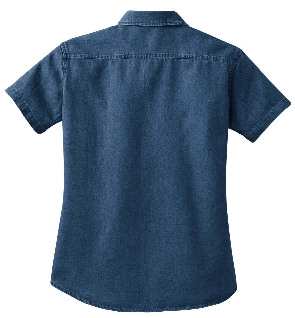 Port & Co Women's Short Sleeve Value Denim Shirt. LSP11 - Image 4