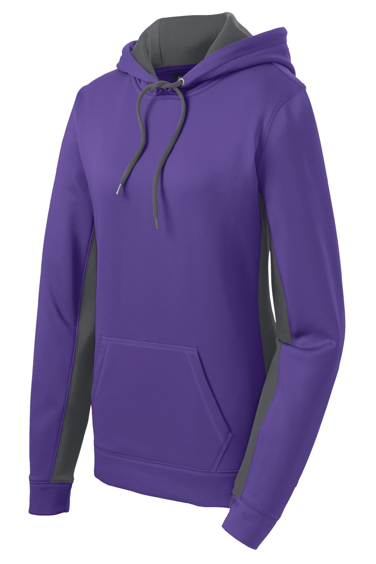 DISCONTINUED Sport-Tek ® Women's Sport-Wick ® Fleece Colorblock Hooded Pullover. LST235 - Image 3