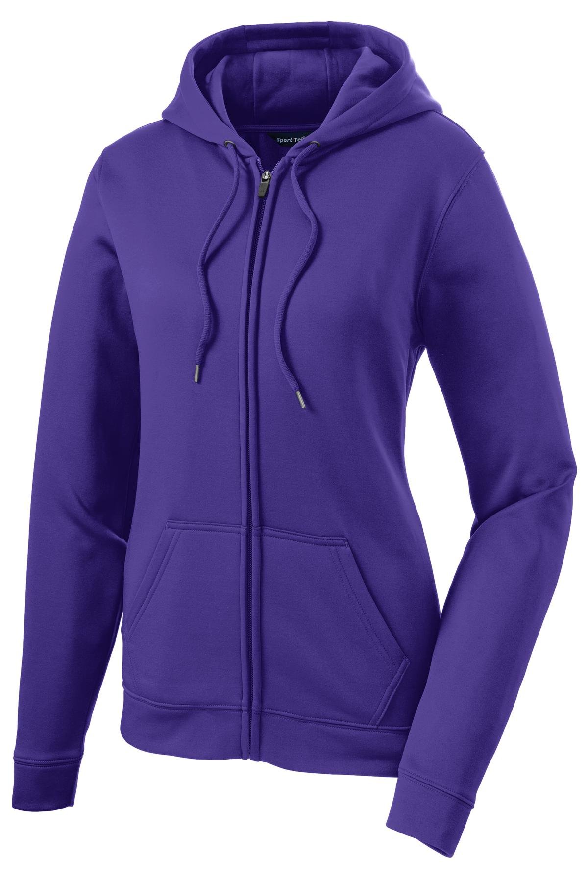 DISCONTINUED Sport-Tek ® Ladies Sport-Wick ® Fleece Full-Zip Hooded Jacket. LST238 - Image 3
