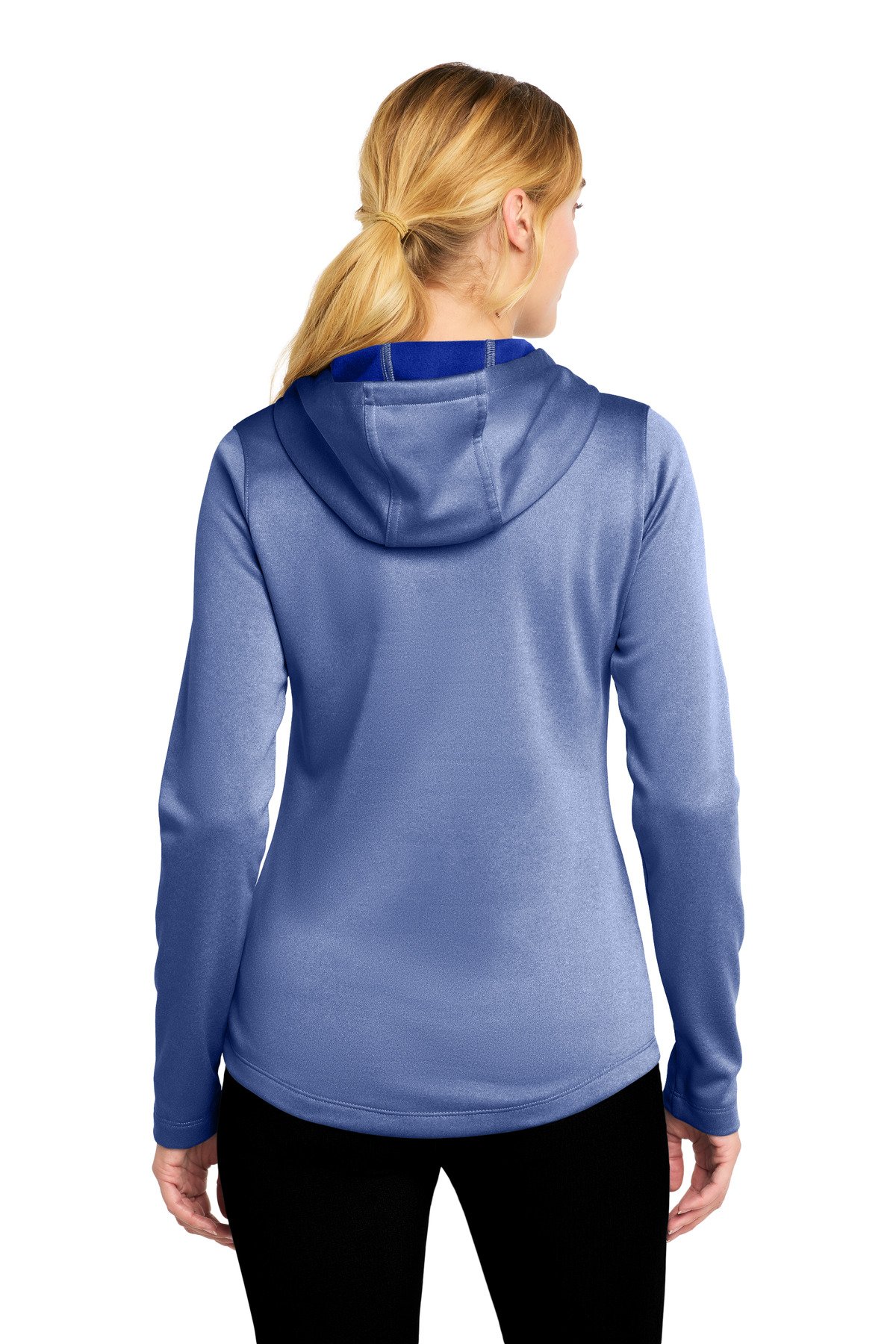 Sport-Tek ® Women's PosiCharge ® Sport-Wick ® Heather Fleece Hooded Pullover. LST264 - Image 2