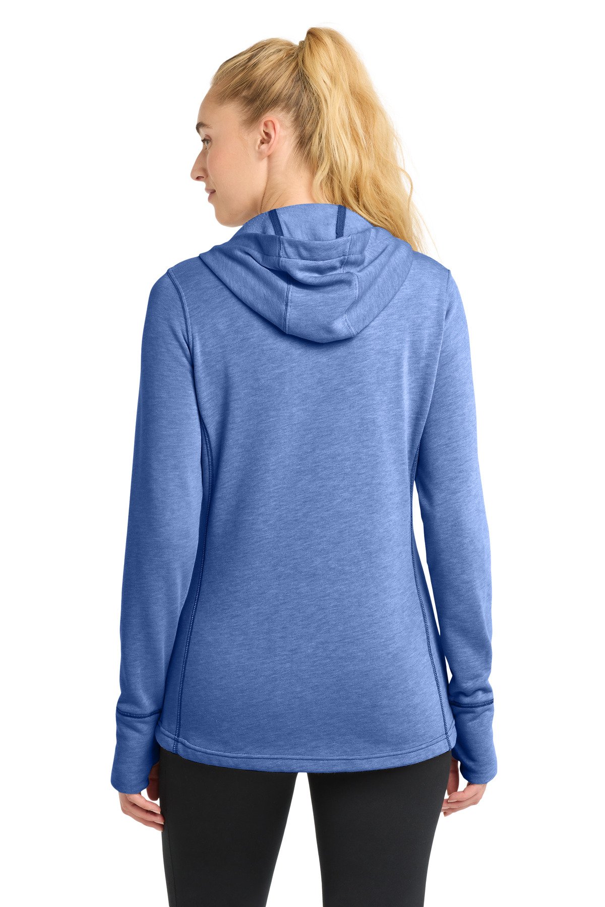 Sport-Tek ® Women's PosiCharge ® Tri-Blend Wicking Fleece Hooded Pullover. LST296 - Image 2