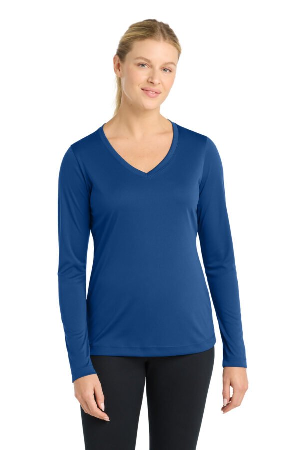 Sport-Tek ® Women's Long Sleeve PosiCharge ® Competitor V-Neck Tee. LST353LS