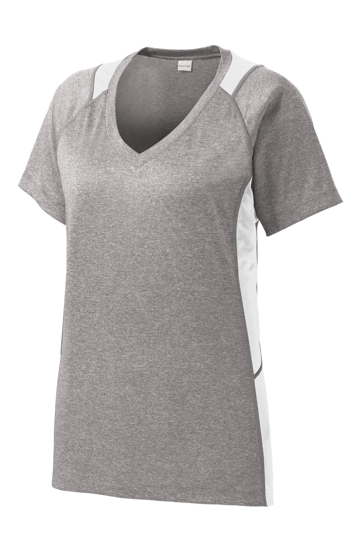 DISCONTINUED Sport-Tek ® Women's Heather Colorblock Contender V-Neck Tee. LST361 - Image 3