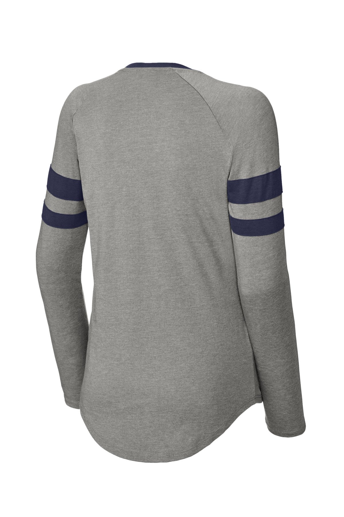 Sport-Tek ®  Women's Halftime Stripe Long Sleeve V-Neck Tee LST6043 - Image 4