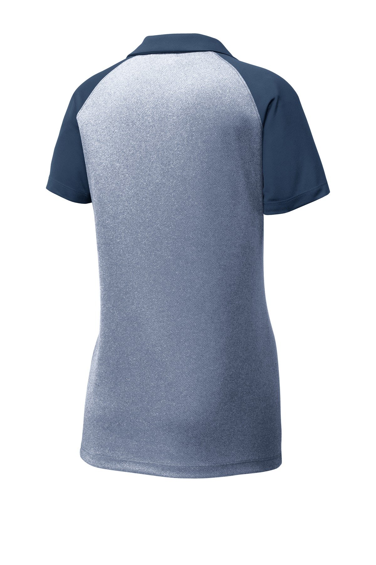 DISCONTINUED Sport-Tek ® Women's PosiCharge ® RacerMesh ® Raglan Heather Block Polo. LST641 - Image 4