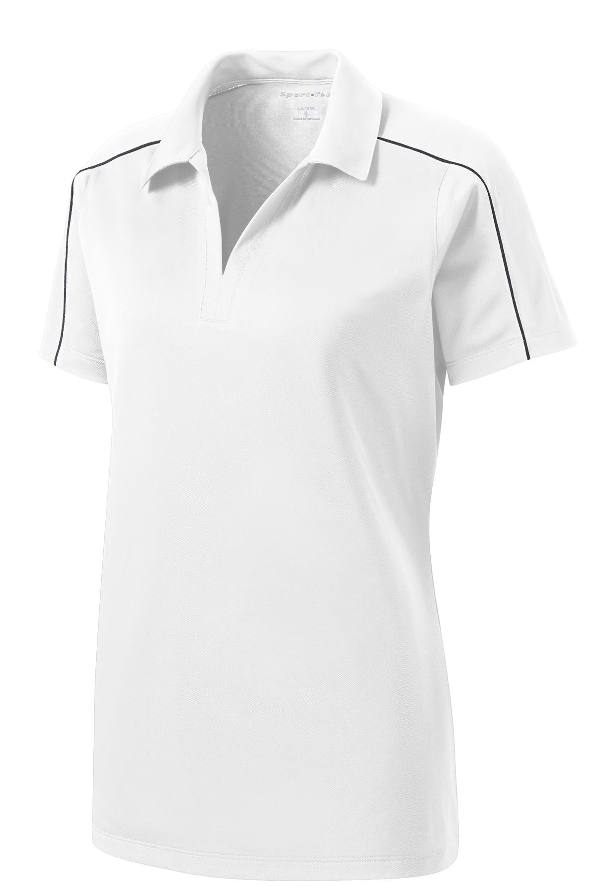 DISCONTINUED Sport-Tek ® Women's Micropique Sport-Wick ® Piped Polo. LST653 - Image 3