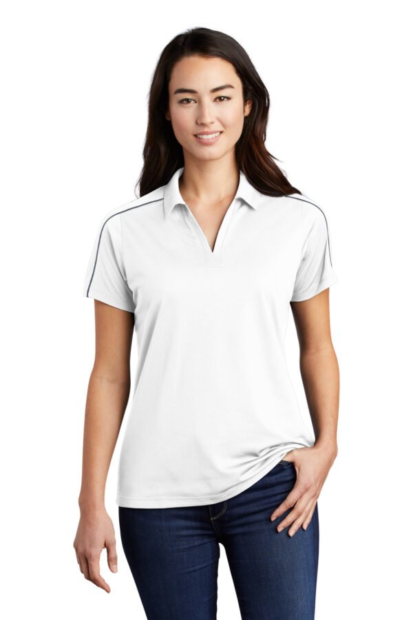 DISCONTINUED  Sport-Tek ®  Women's Micropique Sport-Wick ®  Piped Polo. LST653
