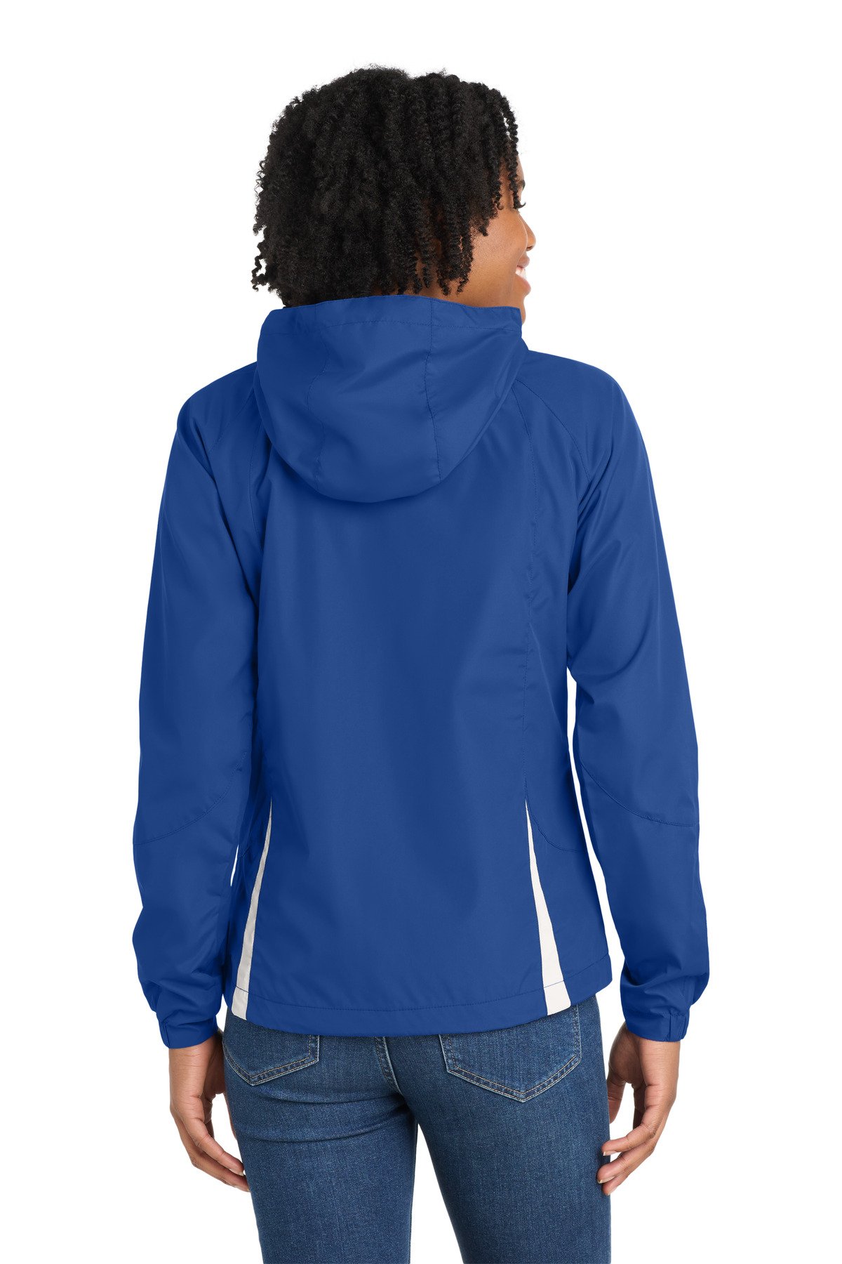 Sport-Tek ® Women's Colorblock Hooded Raglan Jacket. LST76 - Image 2